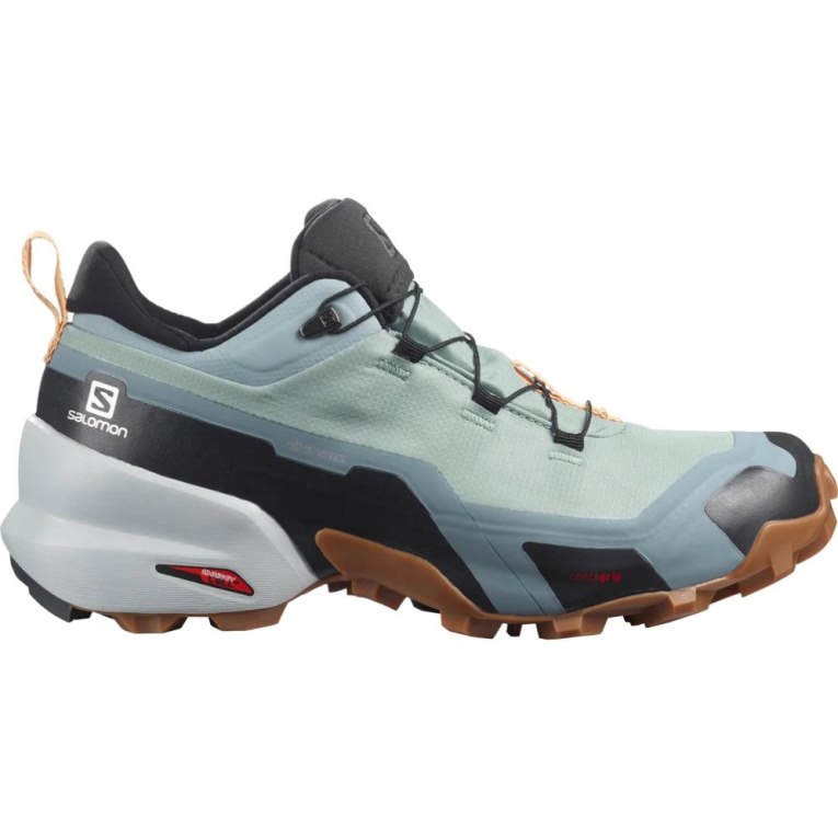 Tenis Senderismo Salomon Cross Hike GTX Mujer Verde Menta | MX SMCY942